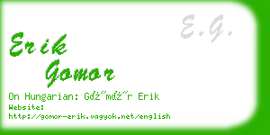 erik gomor business card